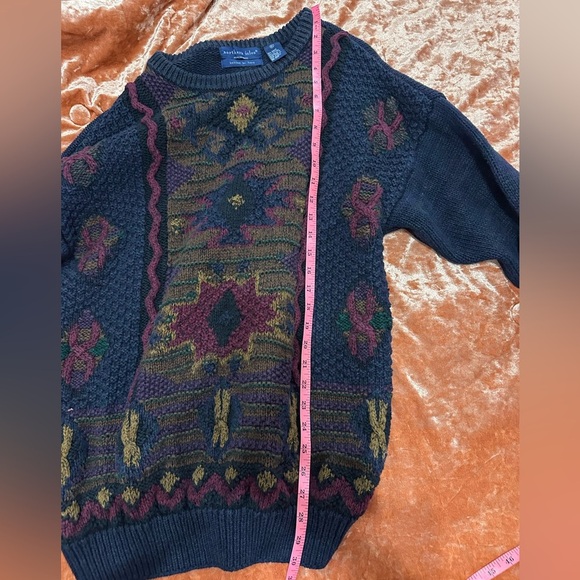 Northern Isles Vintage 90’s Knit Sweater in Navy and Multicolor - Size XL - Picture 5 of 6